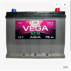 Аккумулятор Vega EFB ASIA 75Ah 700A L+
