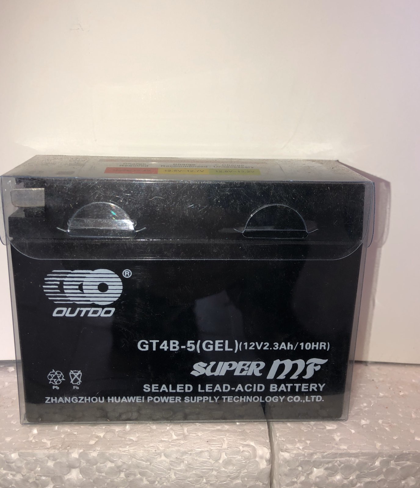 Аккумулятор OUTDO GT4B-5 GEL (12V 2.3A) (Yamaha/Suzuki)-таблетка (оранж ...